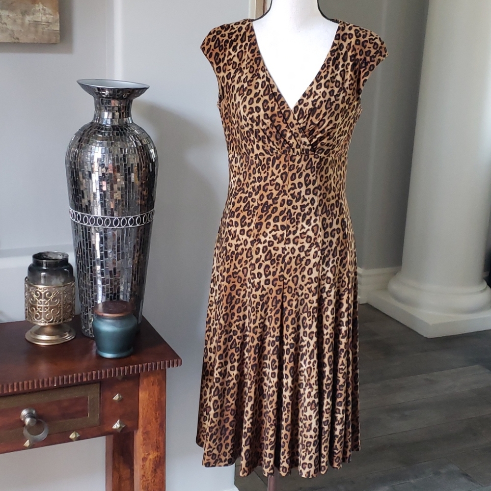 EUC Lauren Leopard Dress